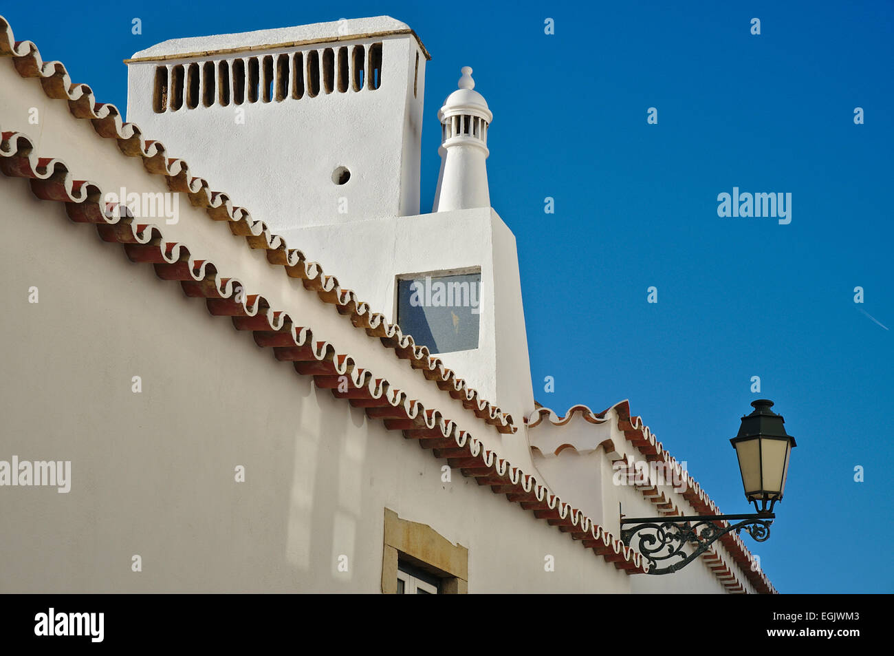 Architecture detail in Faro oldtown. Algarve, Portugal Stock Photo