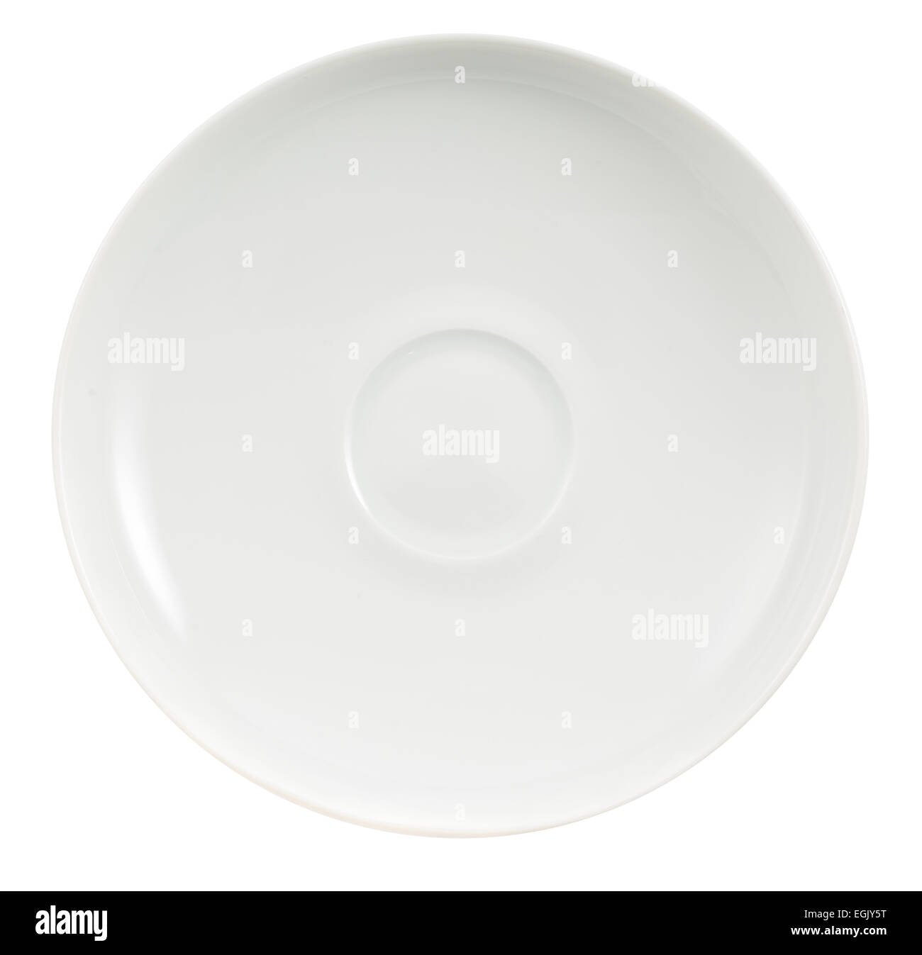 White ceramic plate isolated Stock Photo