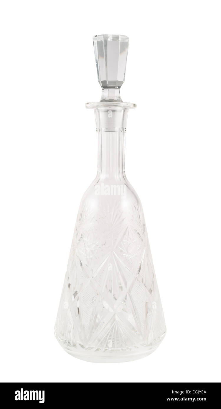 Crystal glass decanter vessel isolated Stock Photo Alamy