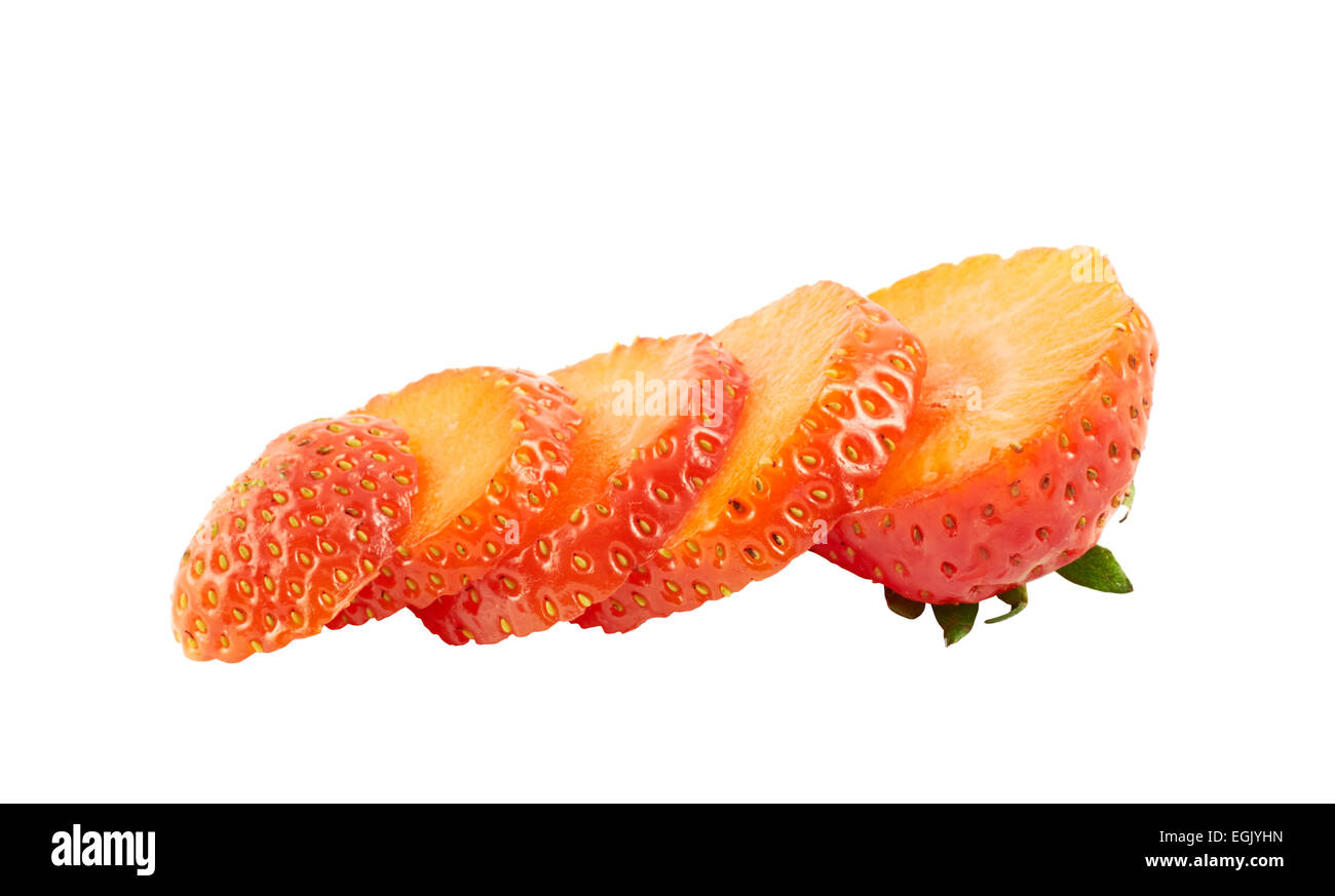 Slice red strawberry on hi-res stock photography and images - Alamy