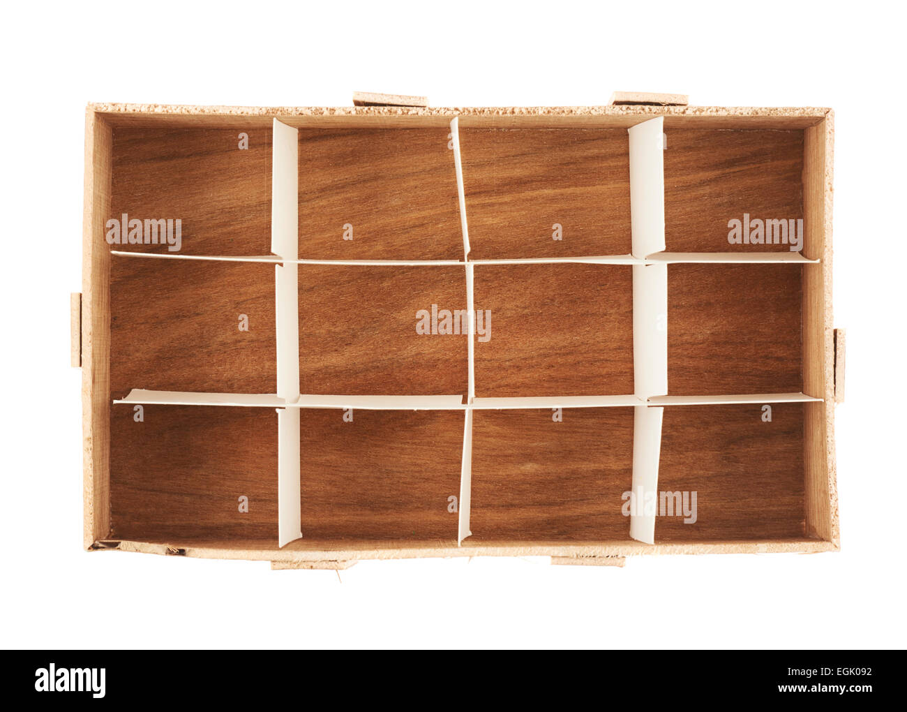 wooden box with sections