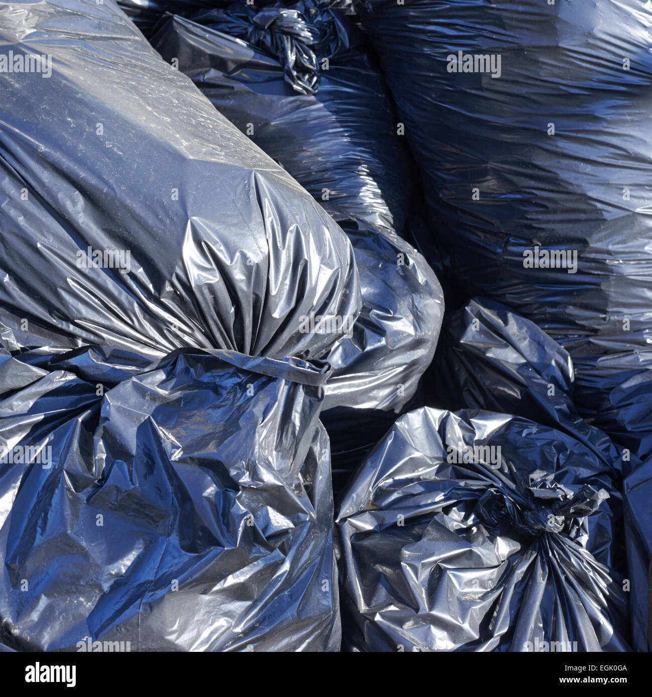 Pile of full garbage bags Stock Photo Alamy