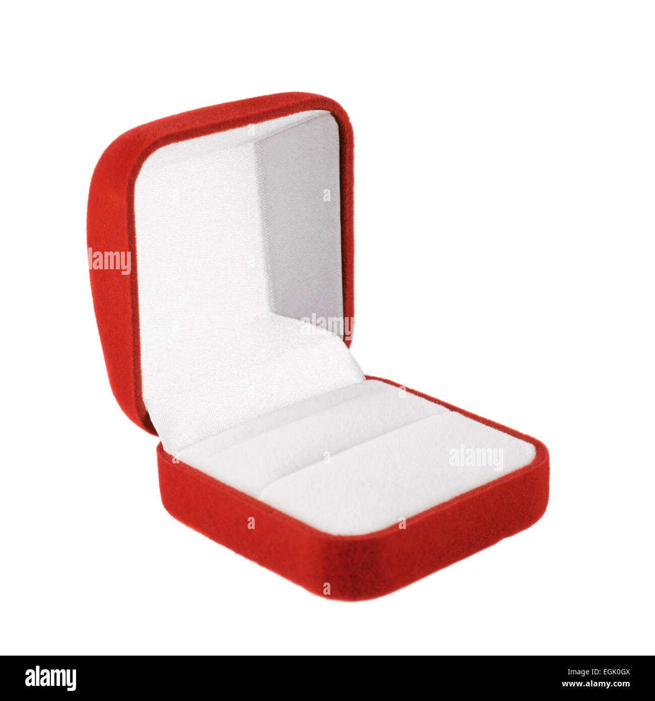 Red velvet box isolated Stock Photo Alamy