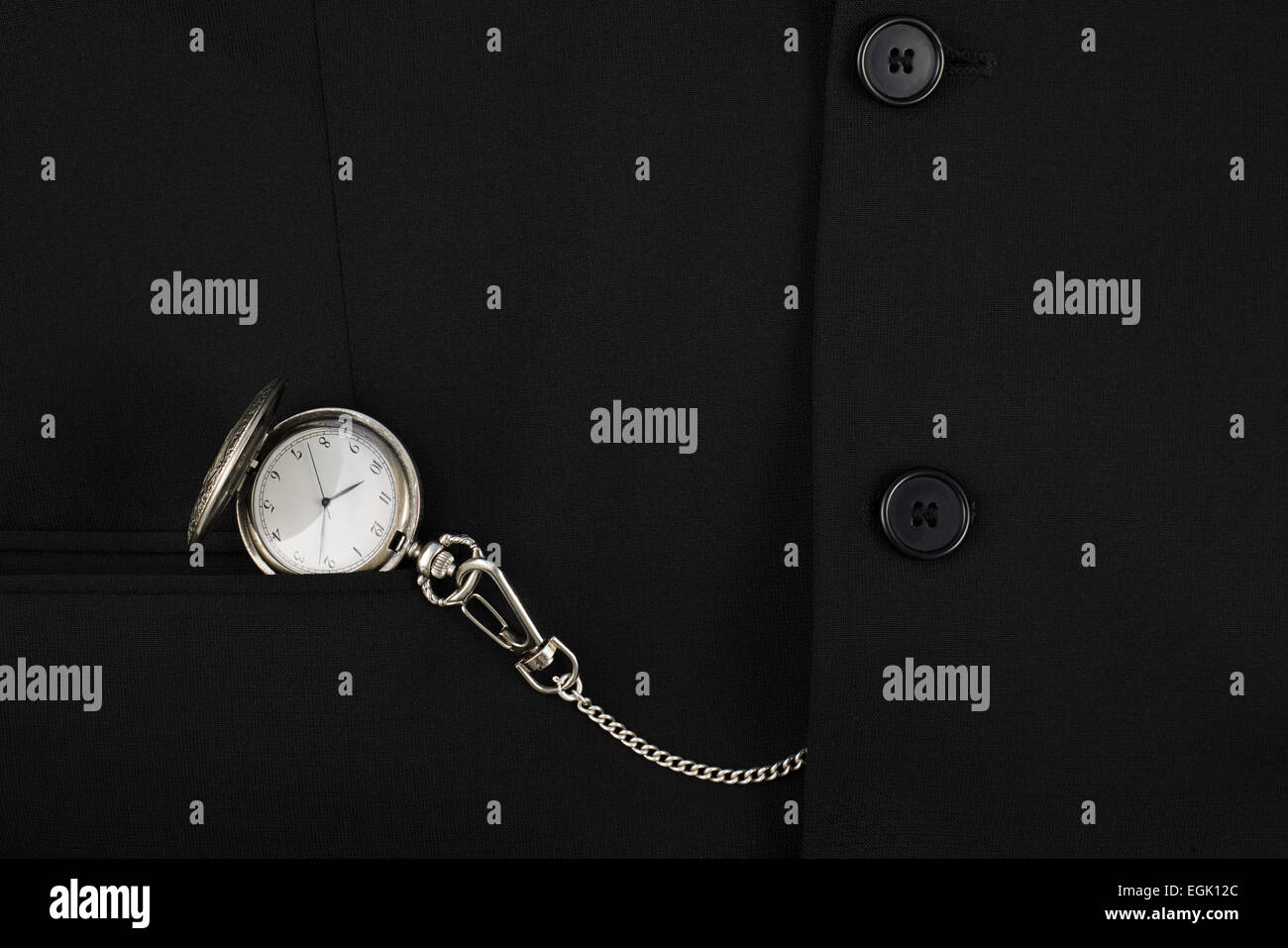 Pocket watch in a business suit Stock Photo Alamy