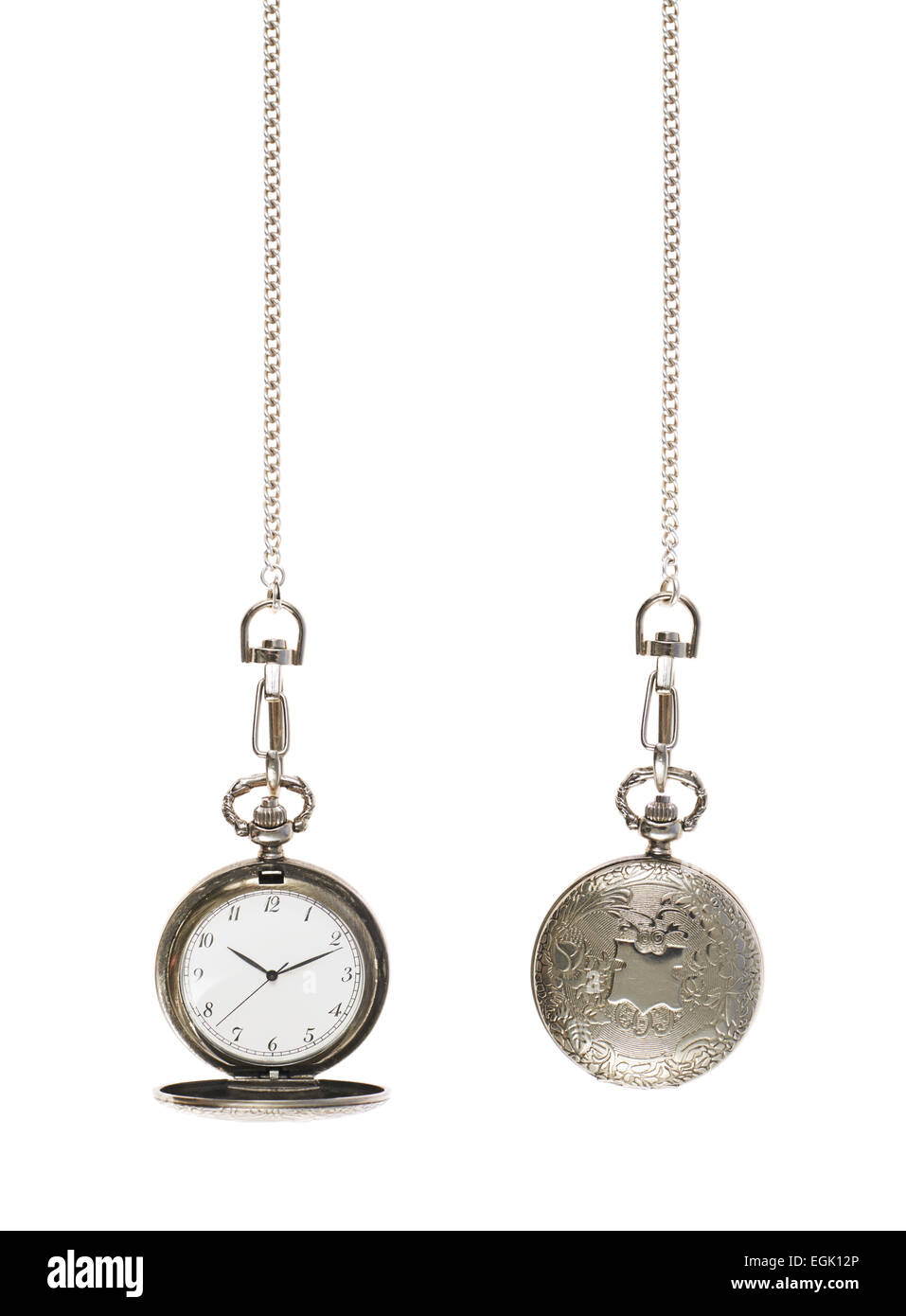 Closed and opened pocket watch Stock Photo - Alamy