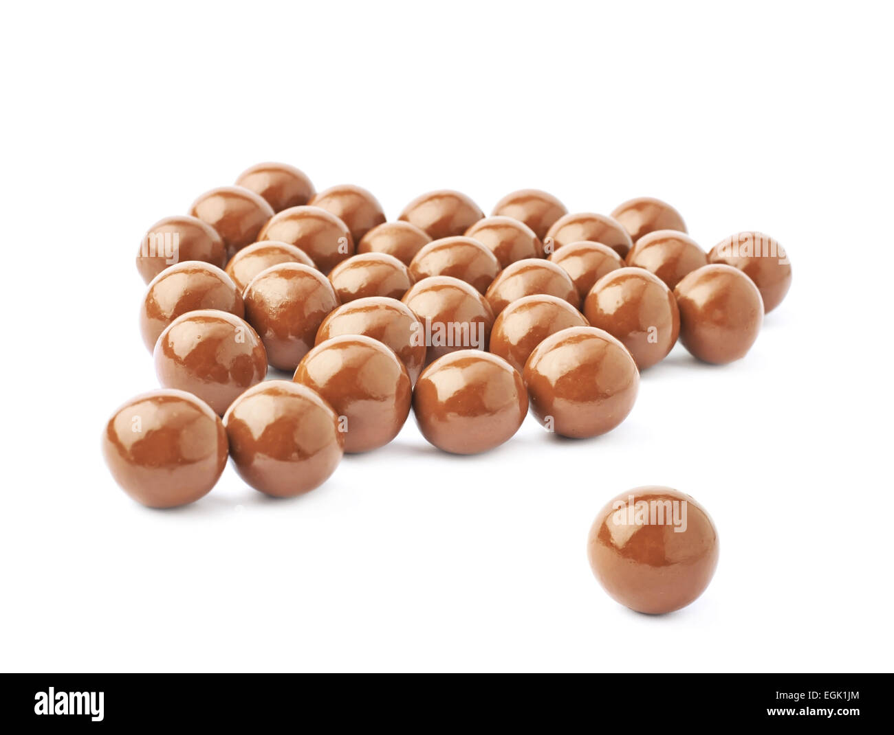 Multiple chocolate ball candies isolated Stock Photo Alamy