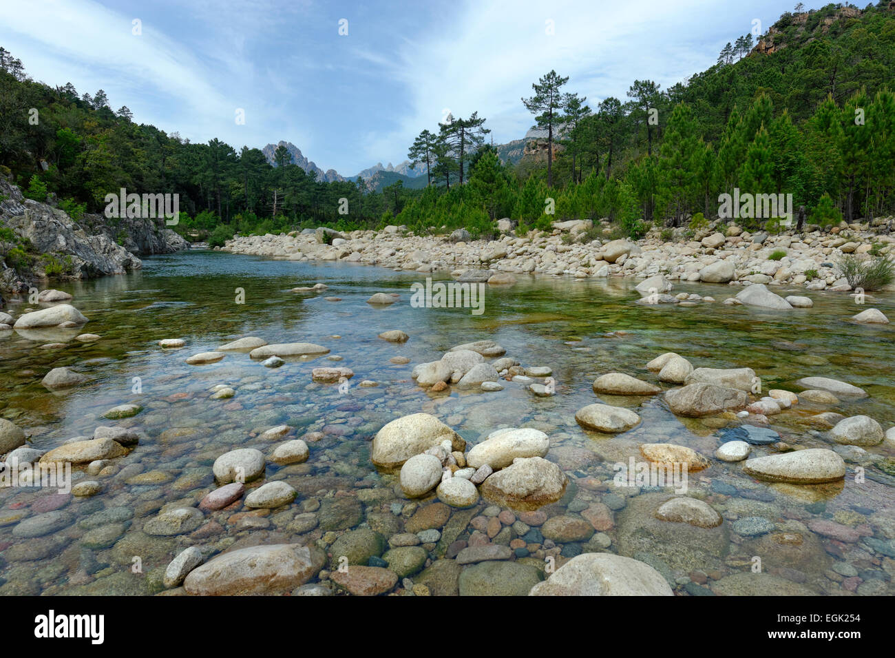 River Solenzara, Corse-du-Sud, Corsica, France Stock Photo