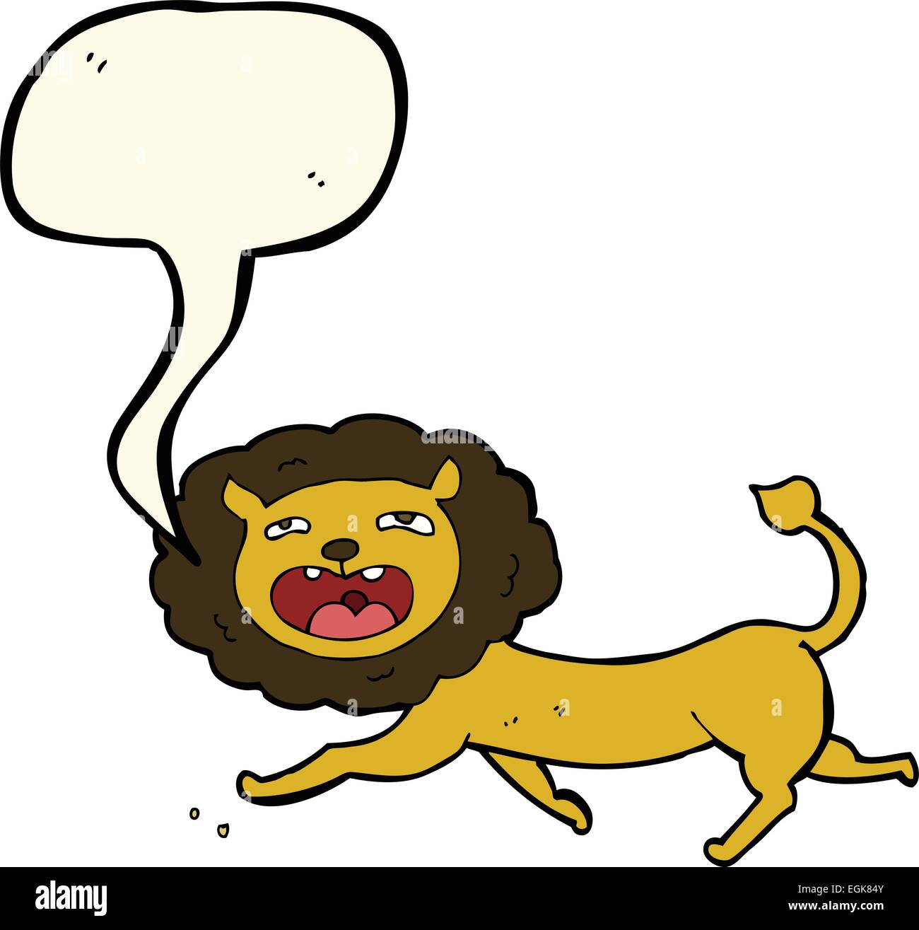 cartoon lion with speech bubble Stock Vector Image & Art - Alamy