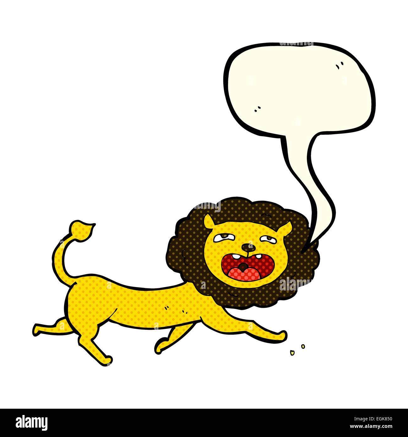 cartoon lion with speech bubble Stock Vector Image & Art - Alamy