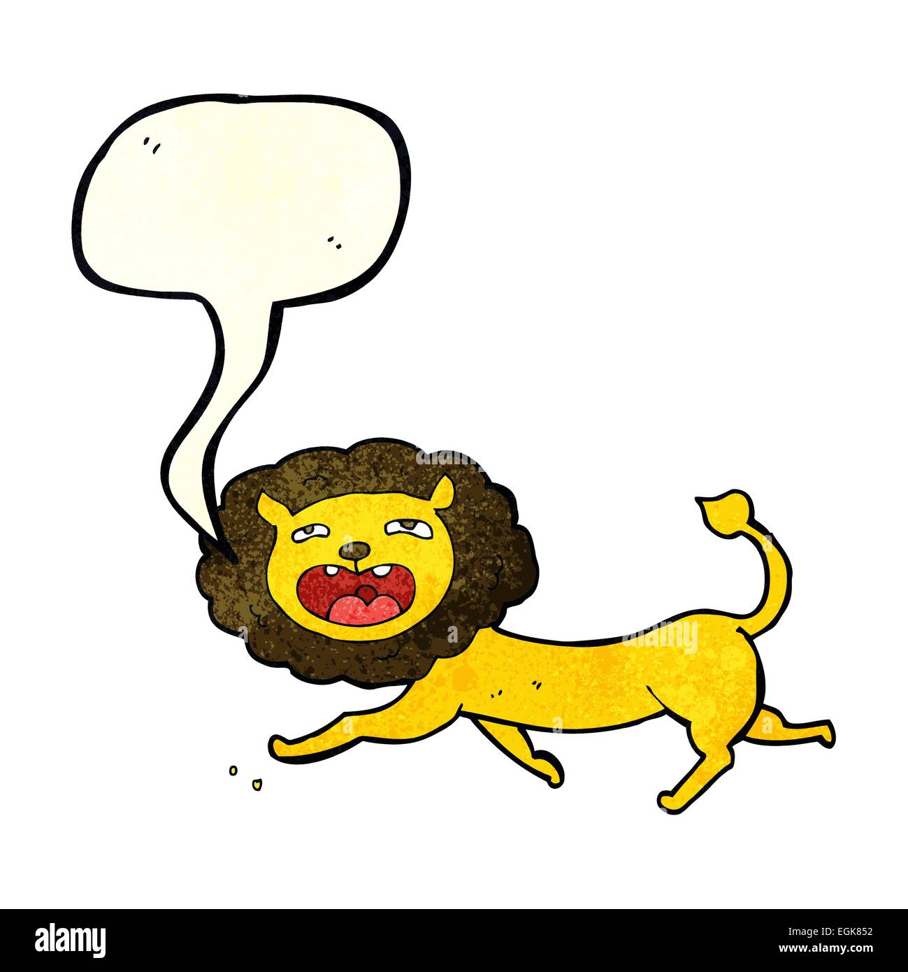 cartoon lion with speech bubble Stock Vector Image & Art - Alamy