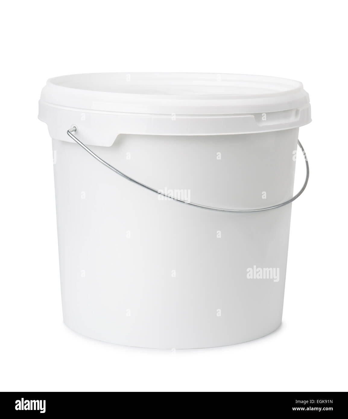 Plastic bucket isolated on white Stock Photo