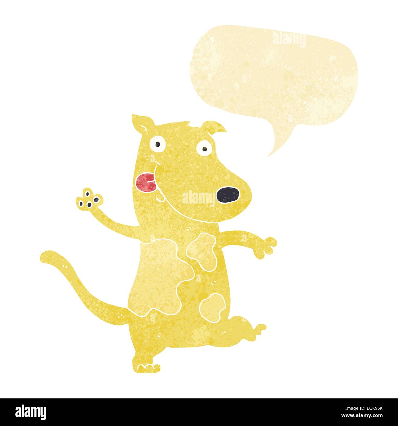 cartoon happy dog with speech bubble Stock Vector Image & Art - Alamy