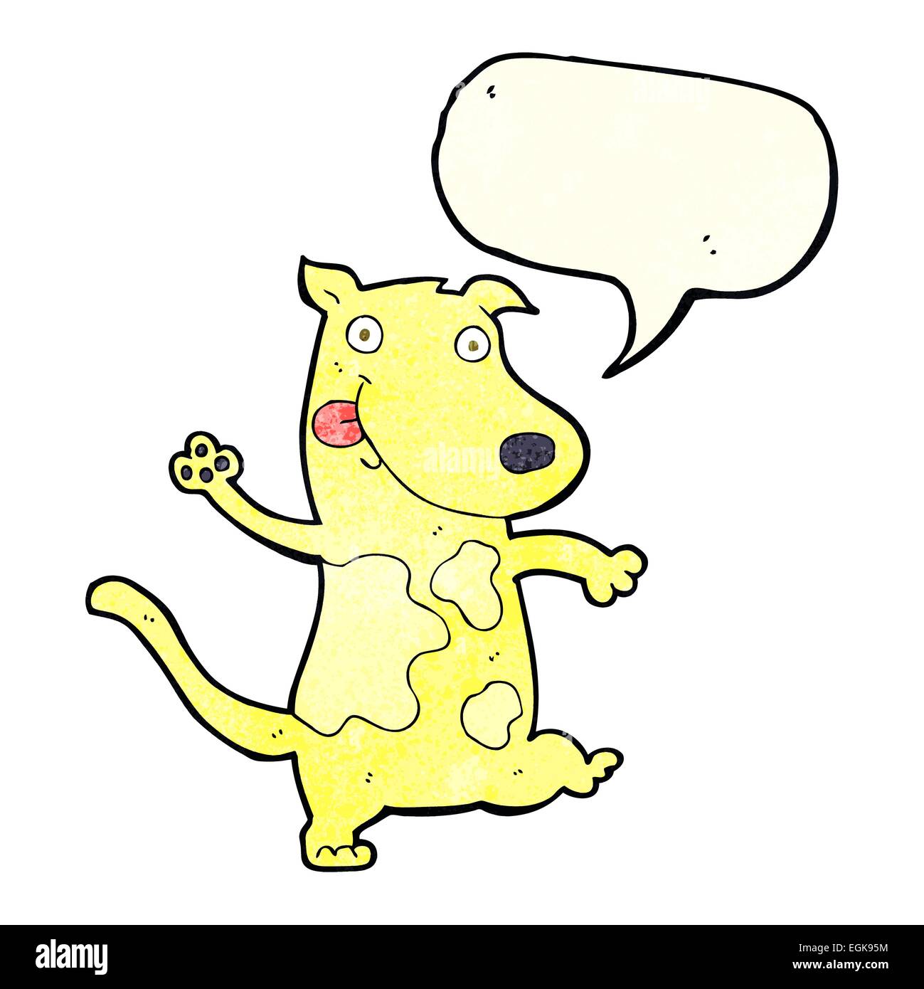 cartoon happy dog with speech bubble Stock Vector Image & Art - Alamy