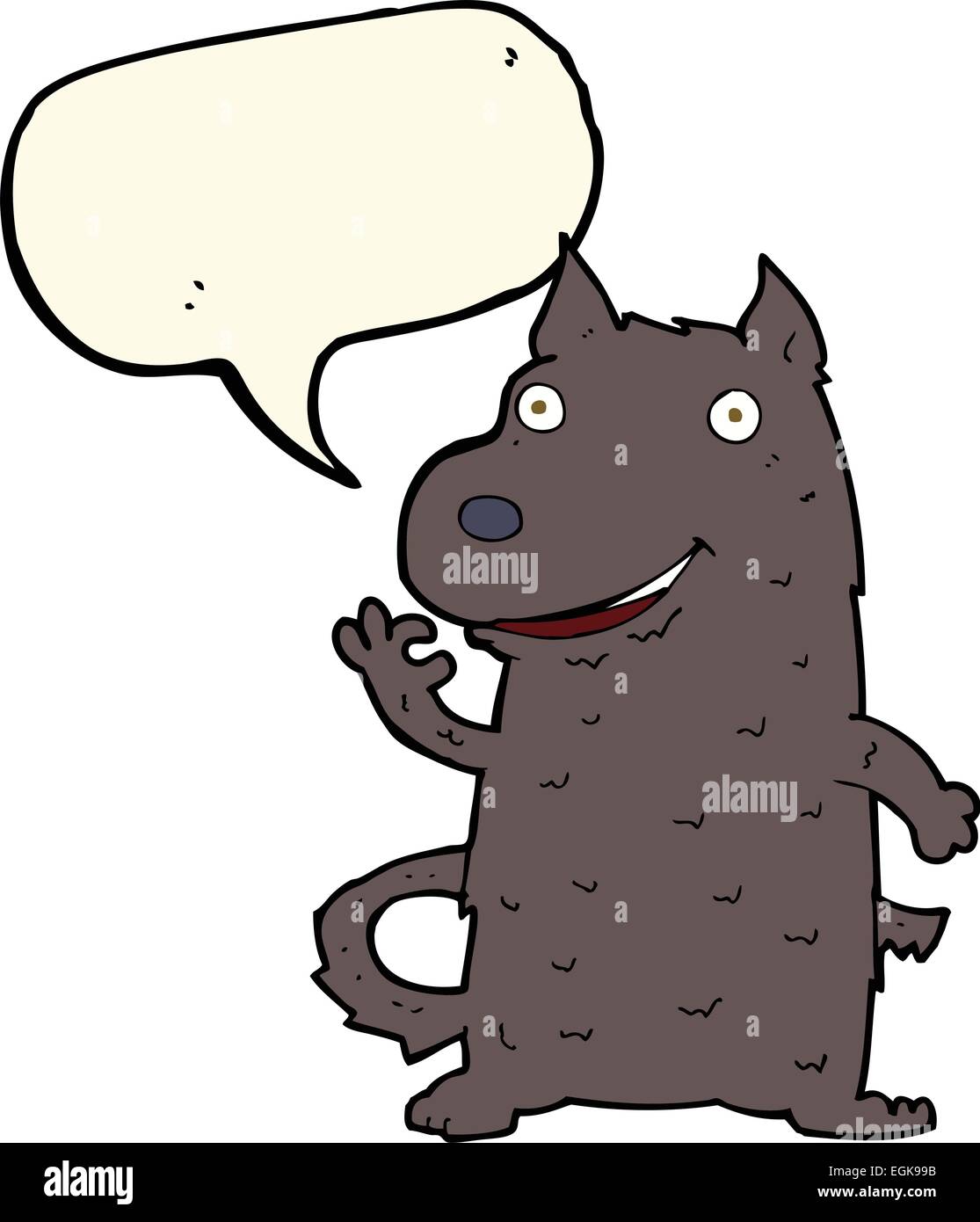 cartoon happy dog with speech bubble Stock Vector Image & Art - Alamy