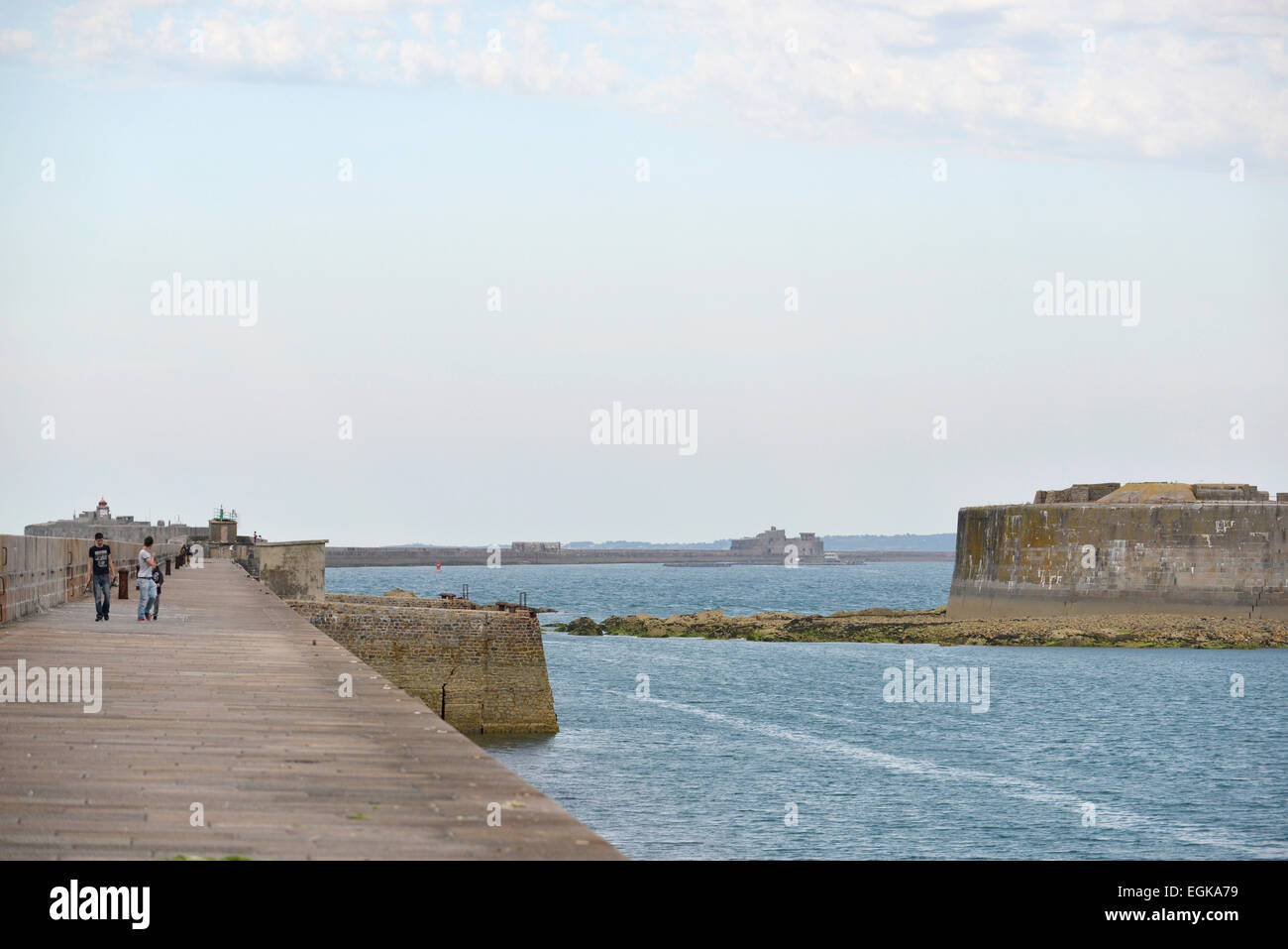 Cherbourg (North-western France): the natural harbour Stock Photo