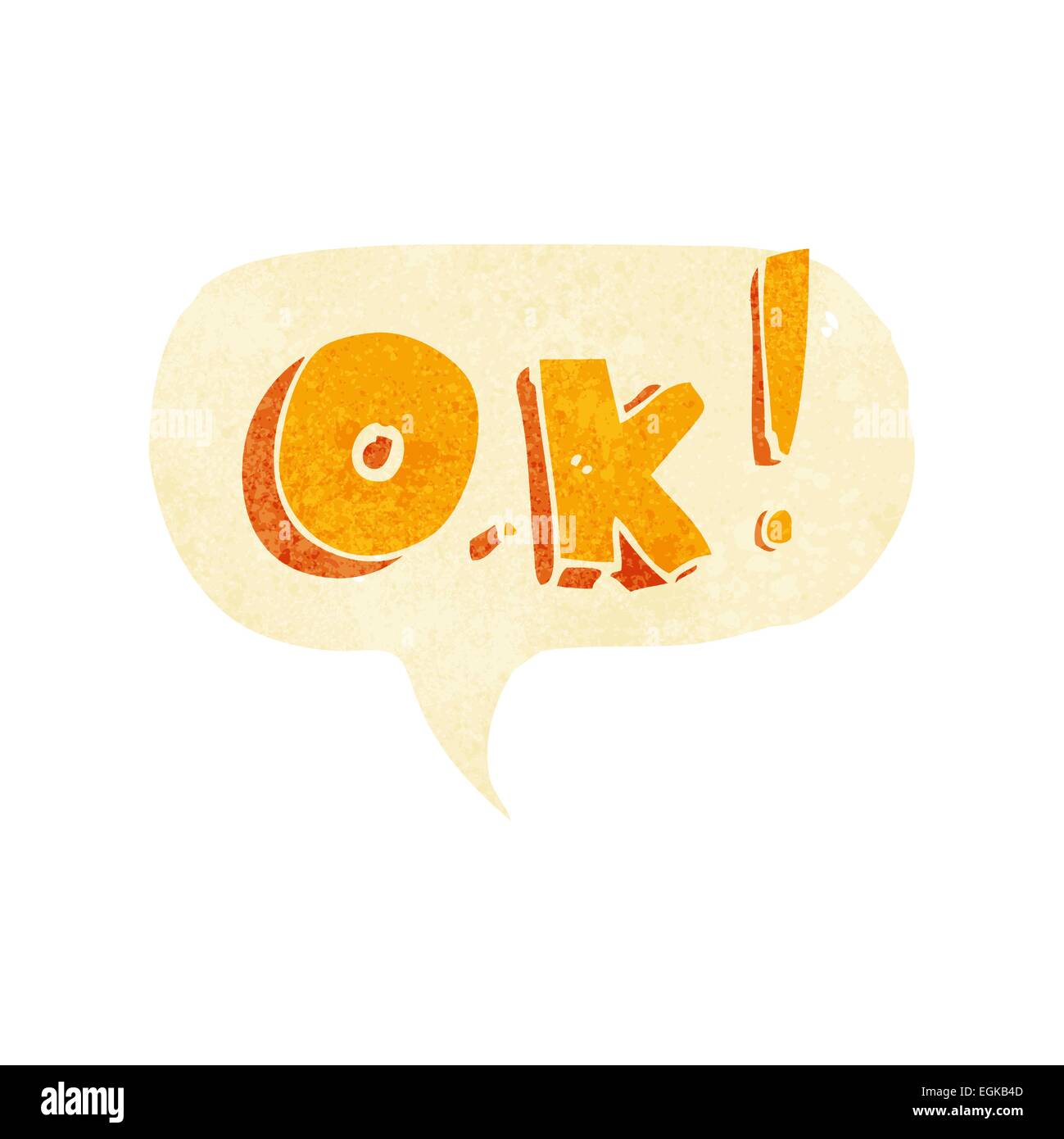 Ok'd Image cartoon OK symbol with speech bubble Stock Vector Image & Art - Alamy