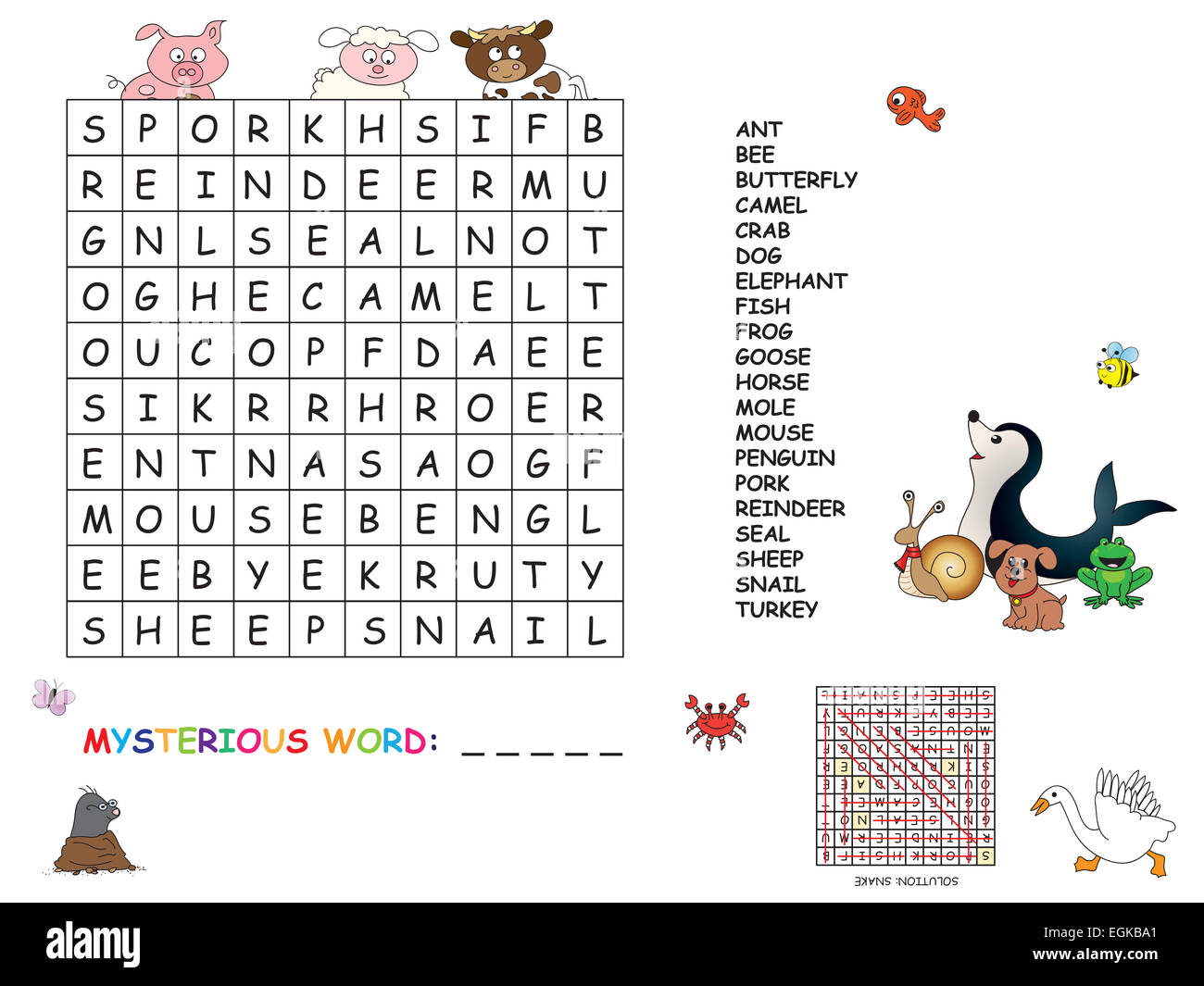 Children playing crossword puzzle game hires stock photography and