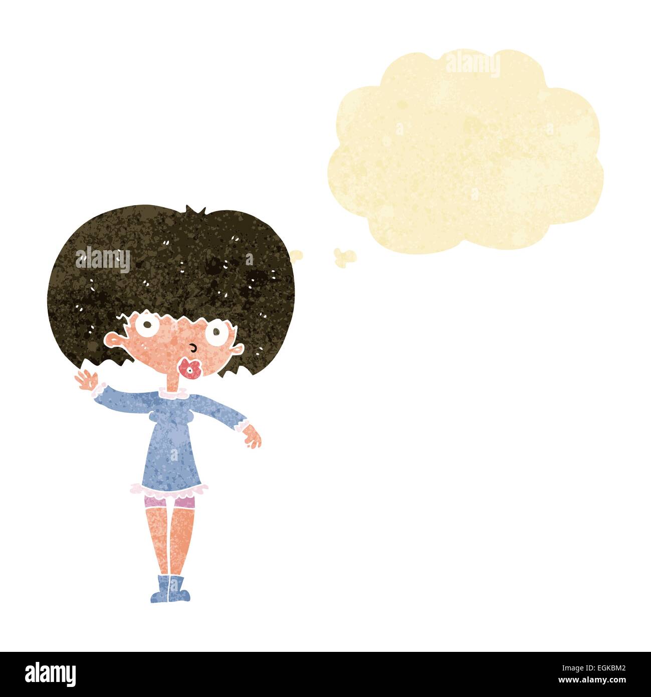 Cartoon girl waving bubble hi-res stock photography and images - Alamy