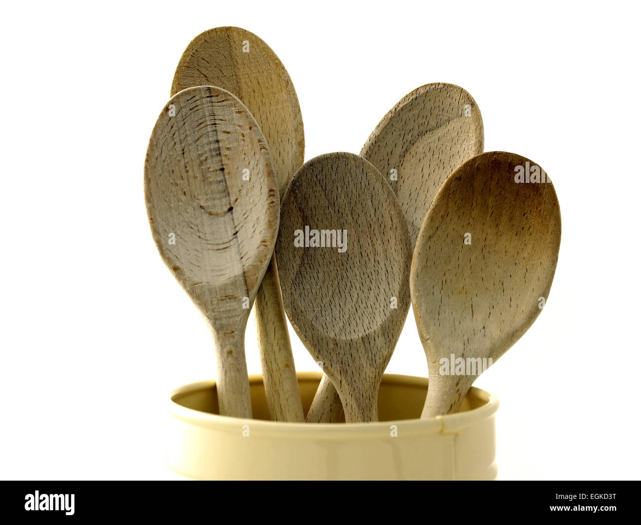 kitchen equipment wooden spoons Stock Photo Alamy