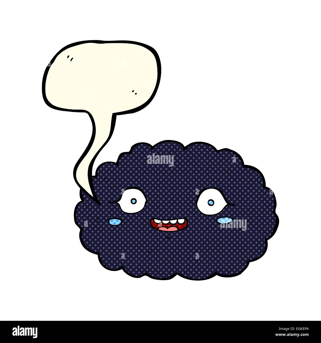happy cartoon cloud with speech bubble Stock Vector Image & Art - Alamy