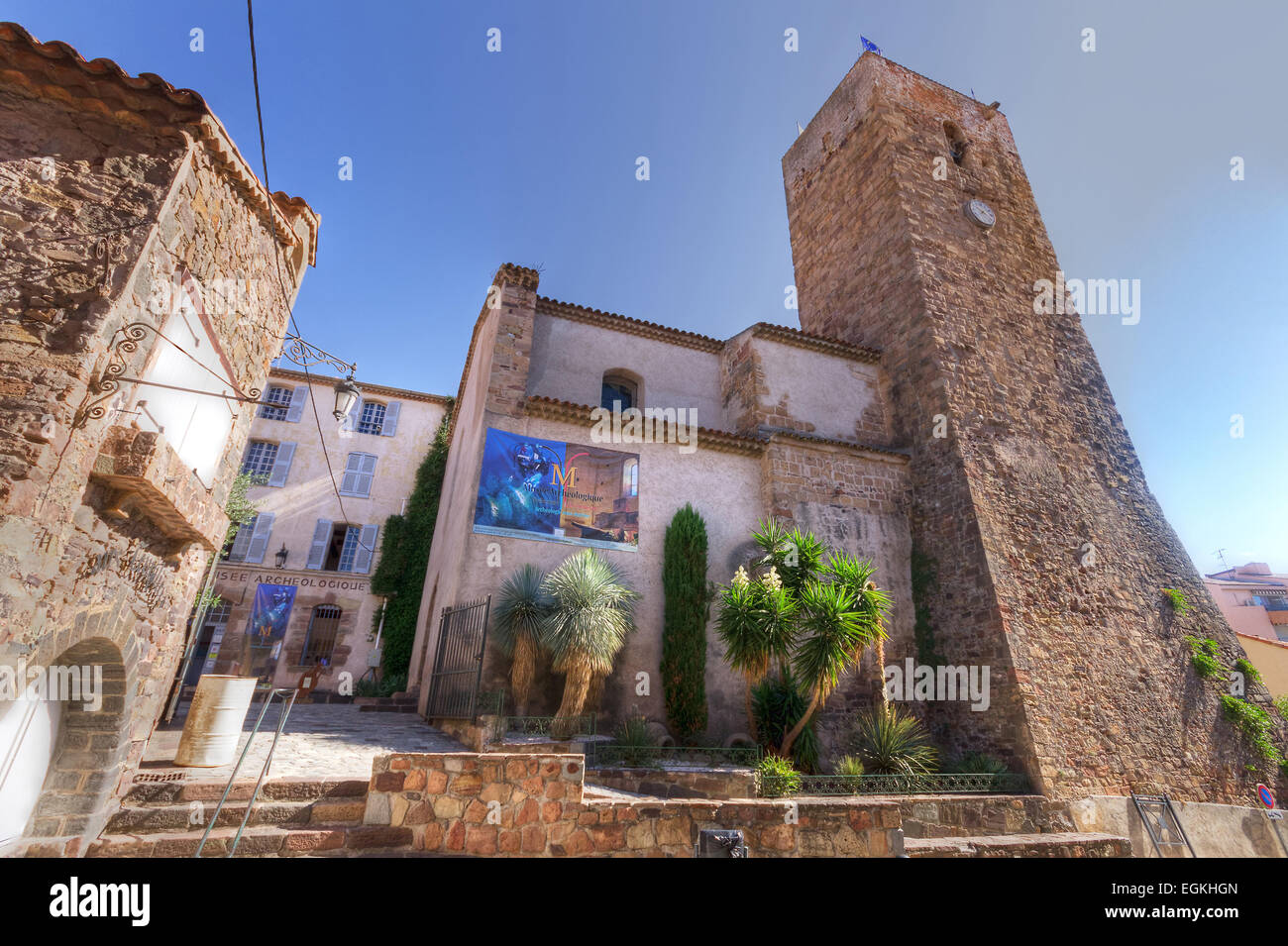 France, Cote d'Azur, Saint Raphael, archaeological museum in San Raféu church Stock Photo