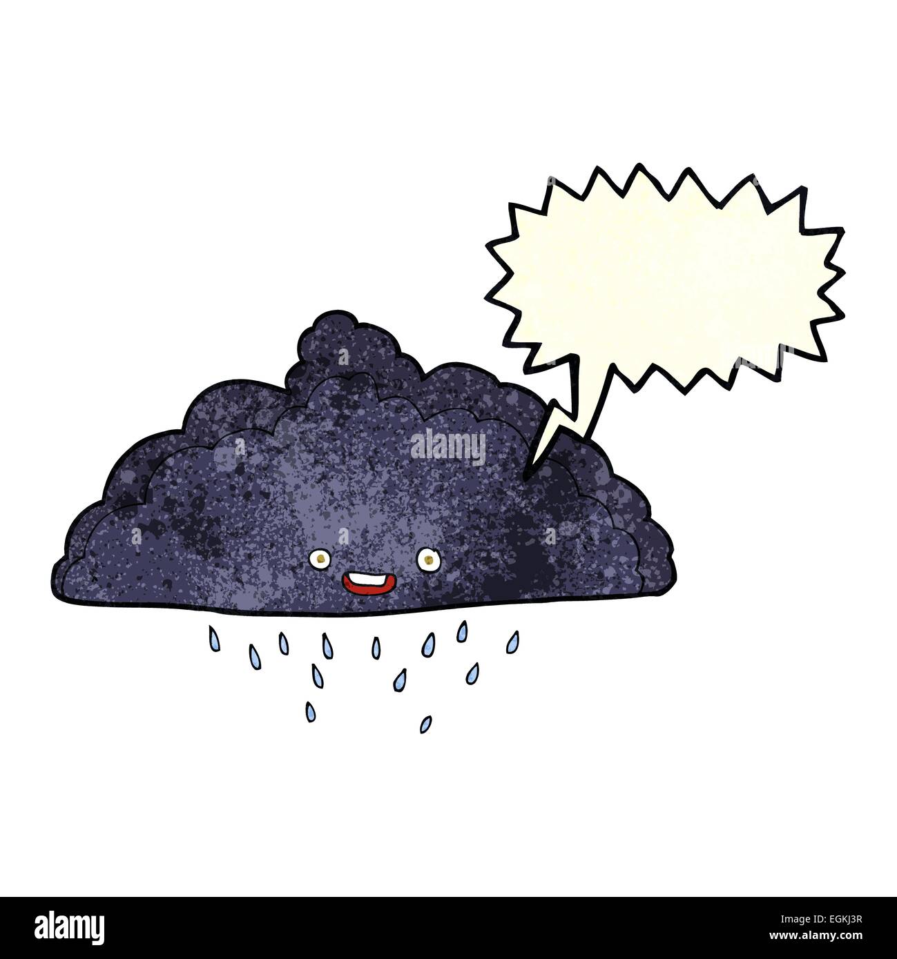 cartoon rain cloud with speech bubble Stock Vector Image & Art - Alamy