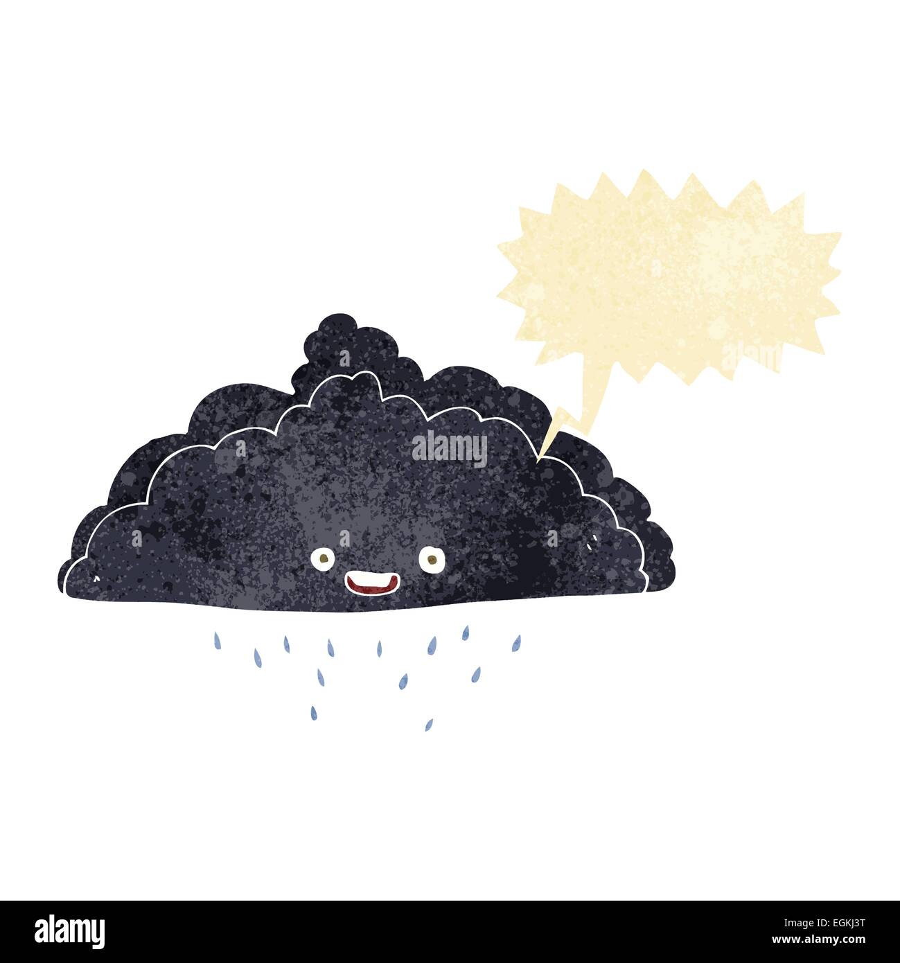cartoon rain cloud with speech bubble Stock Vector Image & Art - Alamy