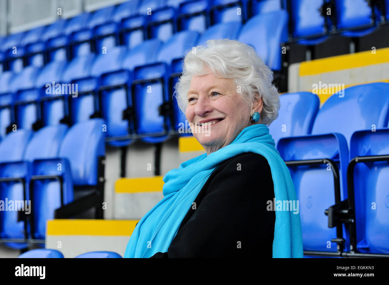 28th March, 2013, Belfast, Northern Ireland. Dame Mary Peters looks out