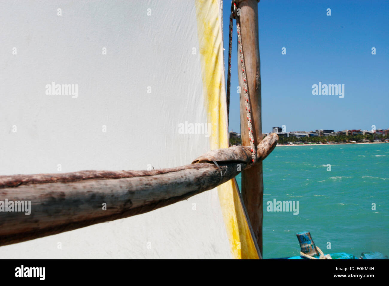 Jangada sailing boat, Maceio, Brazil Stock Photo