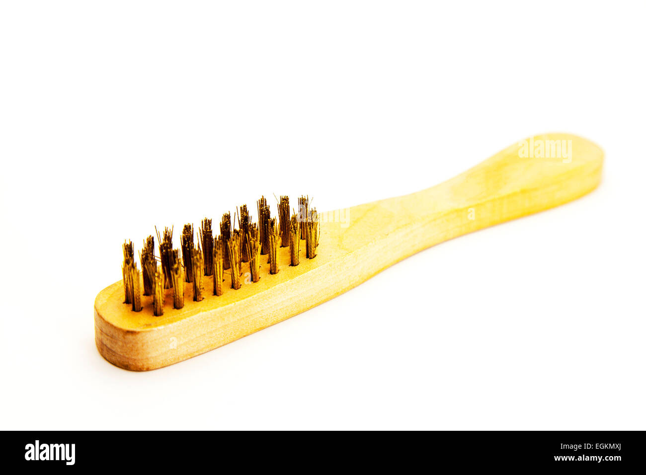 suede brush shoe wire bristles care wooden handle product cutout cut out white background copy