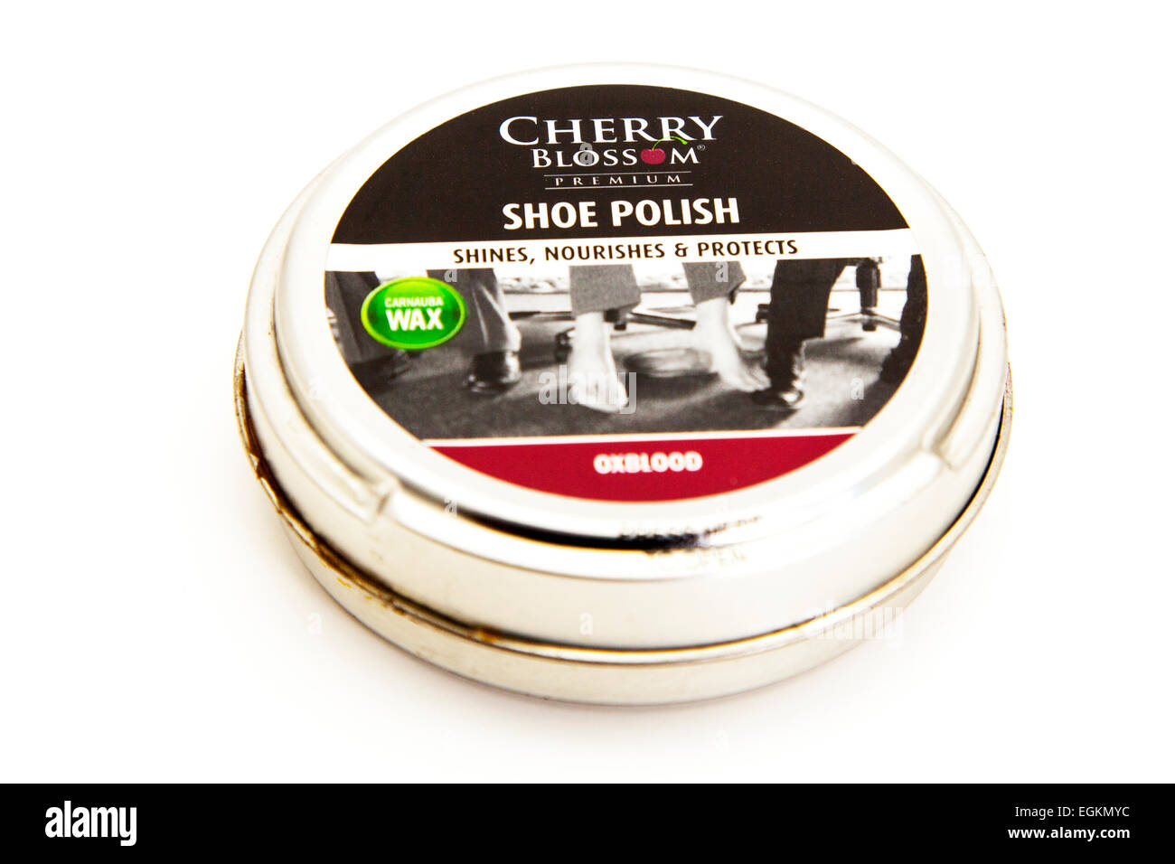 Cherry blossom shoe polish oxblood tin 