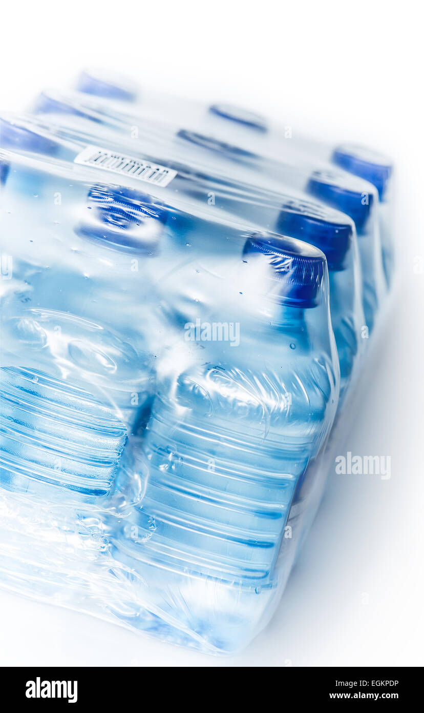 packed bottled water Stock Photo