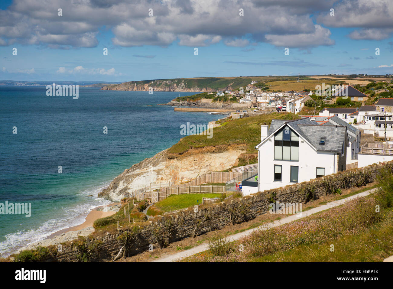 Porthleven; Coast and Village Cornwall; UK Stock Photo