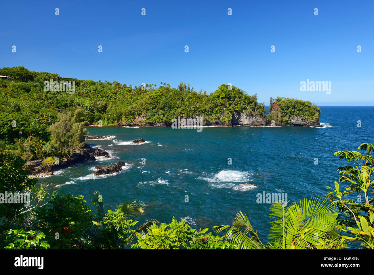 Onomea Bay, Big Island, Hawaii, USA Stock Photo