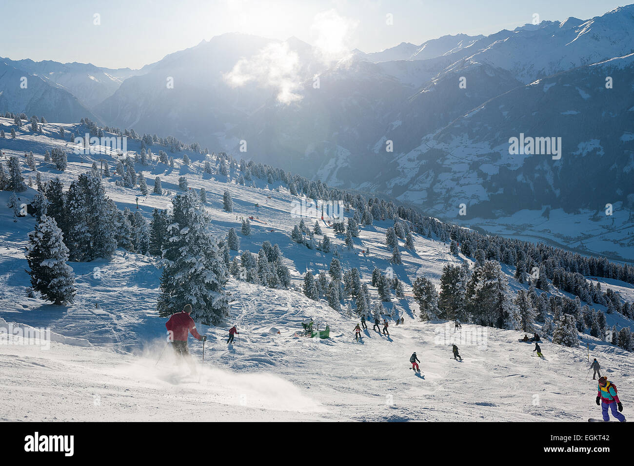Zillertal in Austrian Alps Stock Photo Alamy
