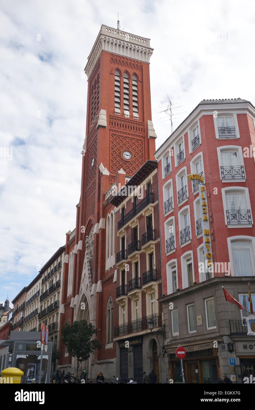 Church of Santa Cruz, Calle de Atocha, Madrid, Spain Stock Photo