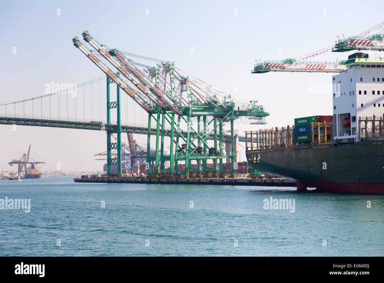 Docks in San Pedro, California Stock Photo