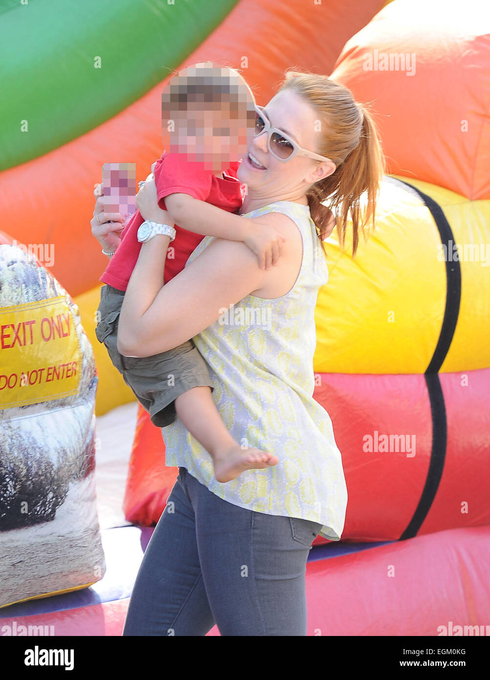 Melissa Joan Hart takes her son to the Farmers Market Featuring(01)