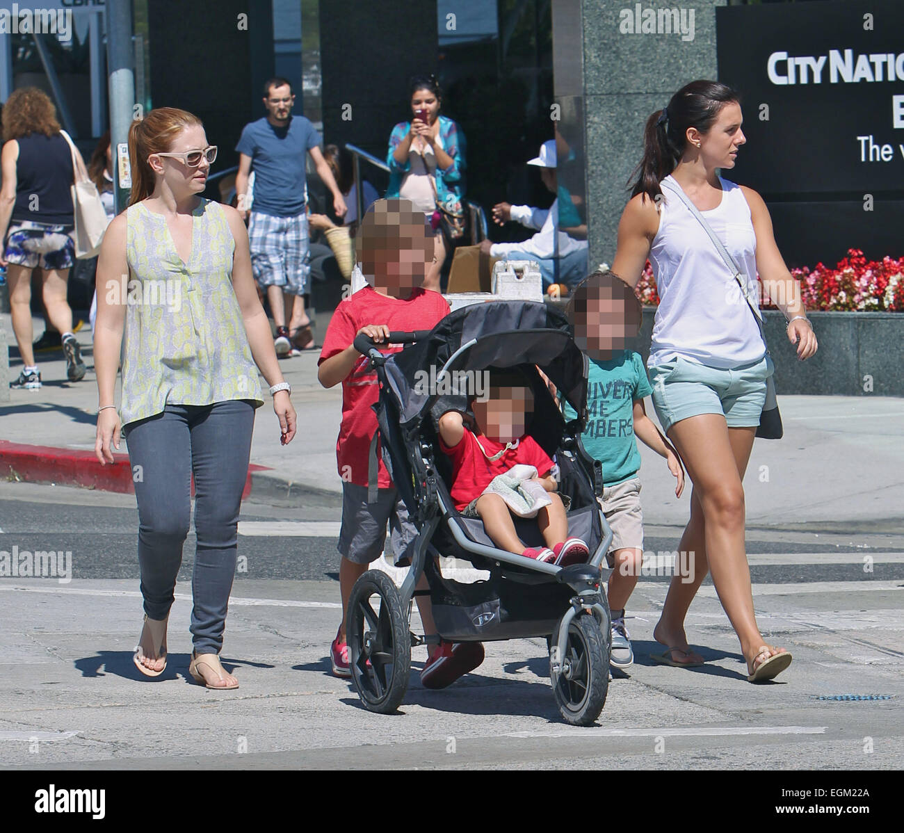 Melissa Joan Hart takes her sons to the Studio City Farmers Market
