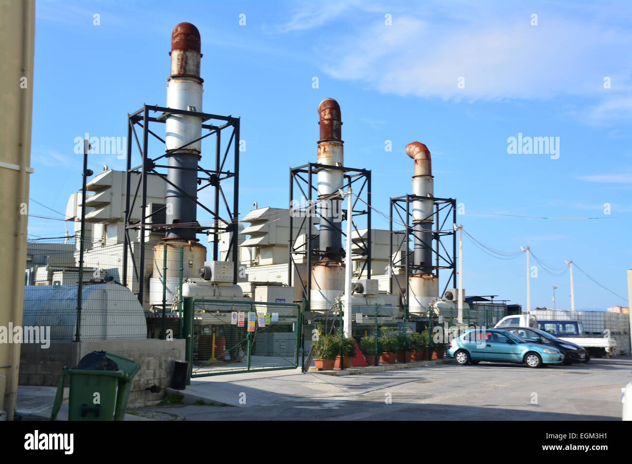 Gibraltar. 26th February 2015. (Pictured temporary power plant