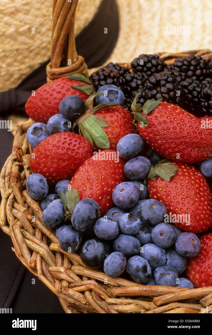 Basket  of Berries Stock Photo