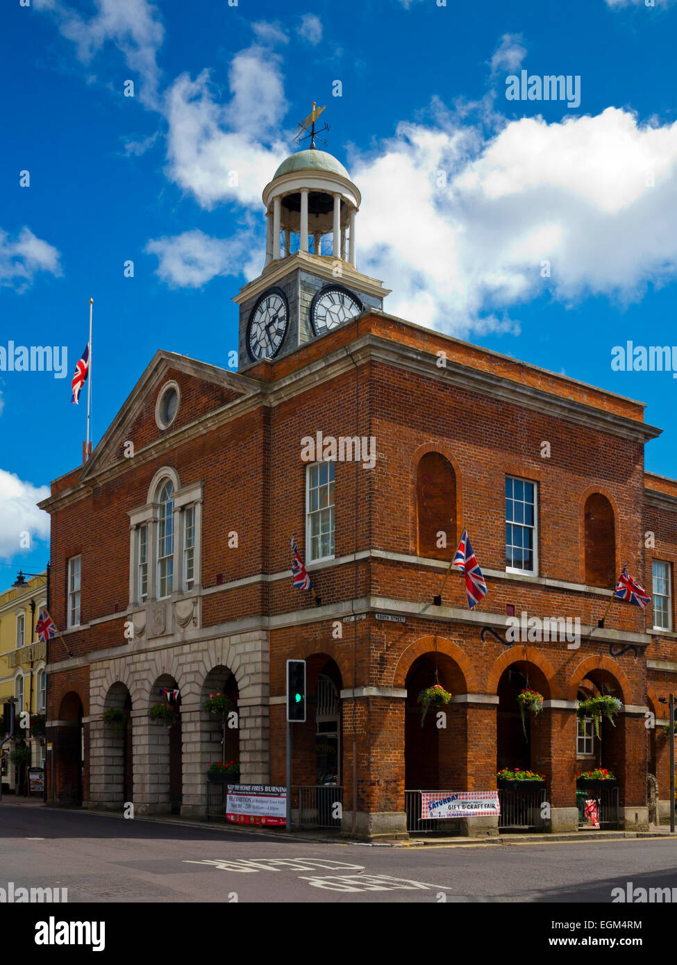 Bridport Town Hall and clock tower designed by William Tyler RA 1786 in