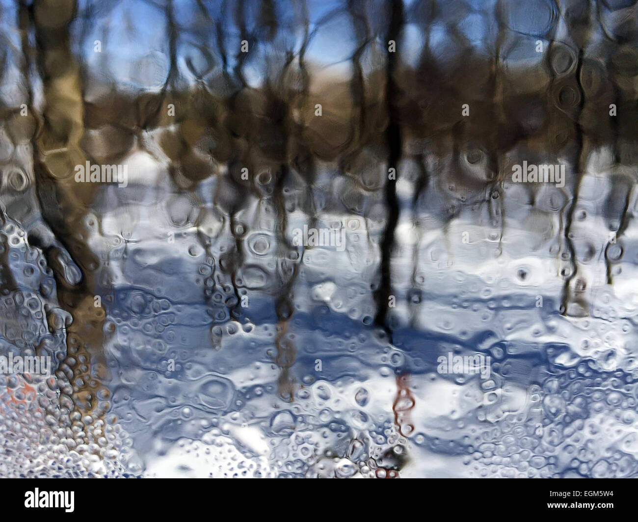 Frosted window. Stock Photo