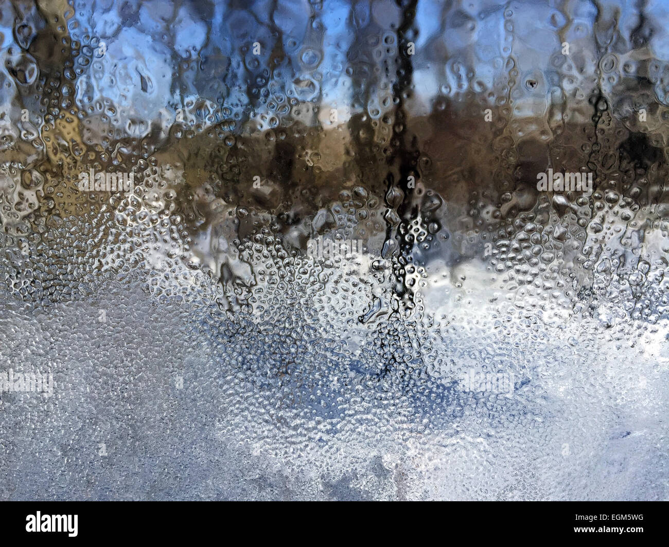 Frosted window Stock Photo Alamy