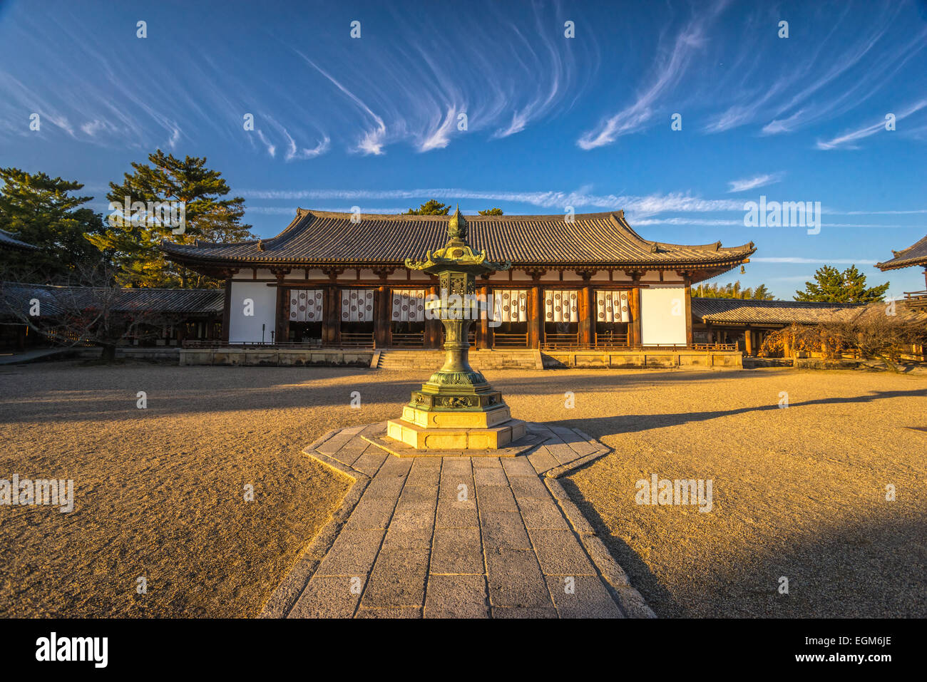 Horyu-ji Temple in Nara, Unesco world Heritage site, Japan Stock Photo