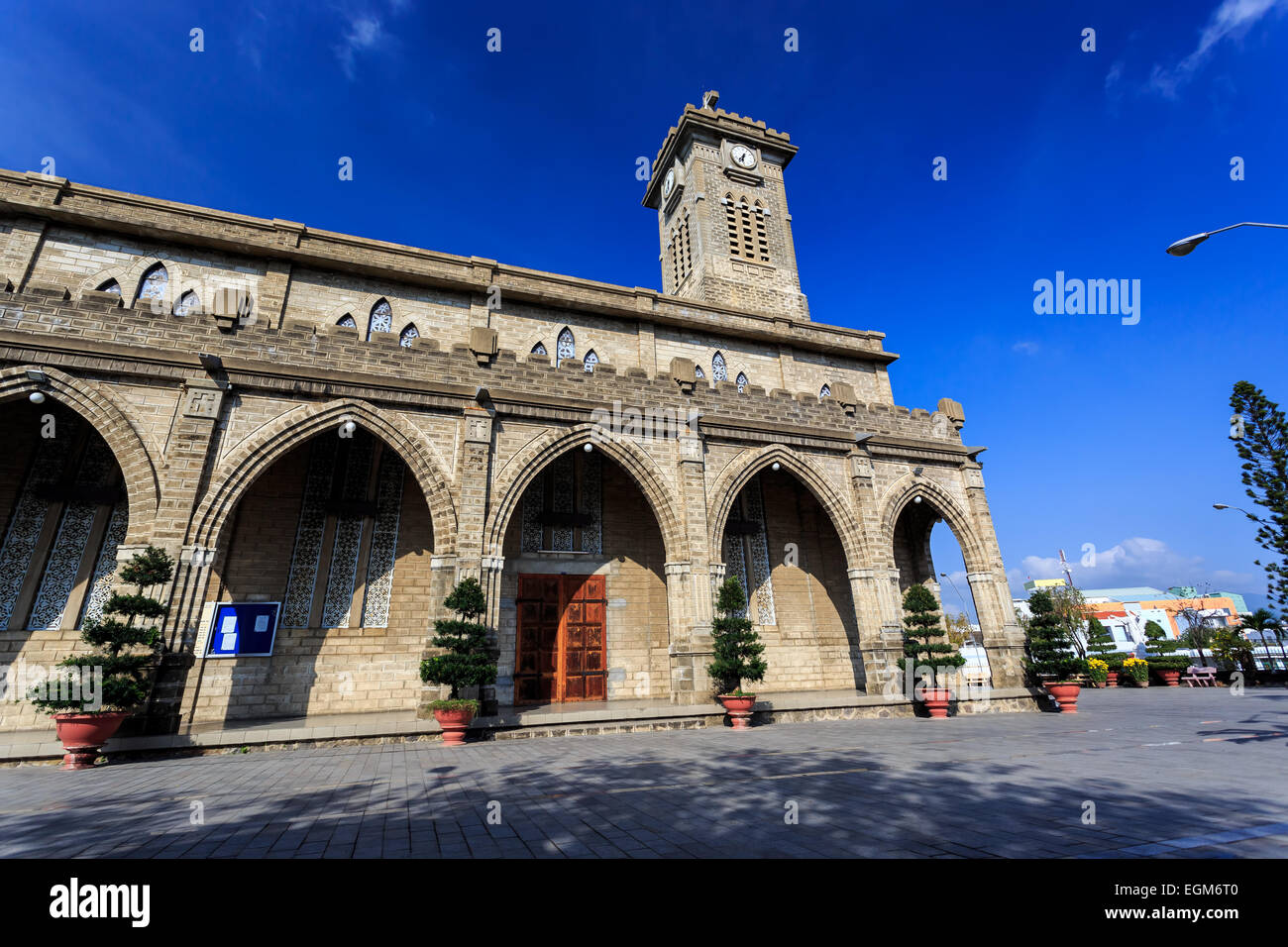 King Cathedral (Stone Church) in the morning. Nha Trang, Vietnam Stock Photo