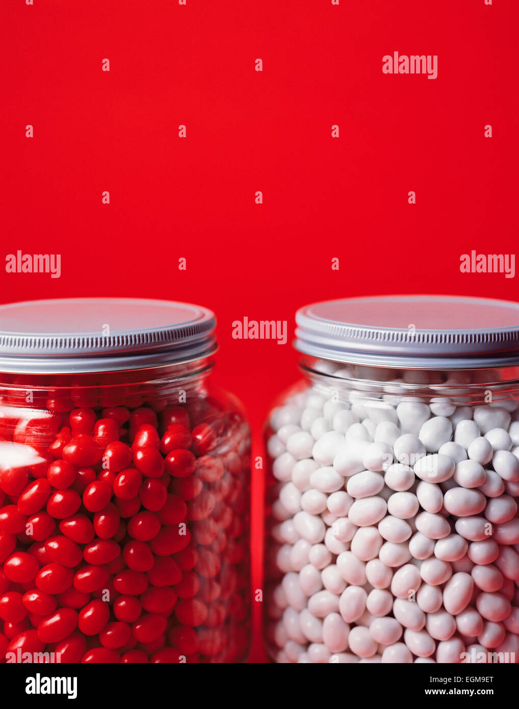 Red and White Jelly Beans Stock Photo Alamy