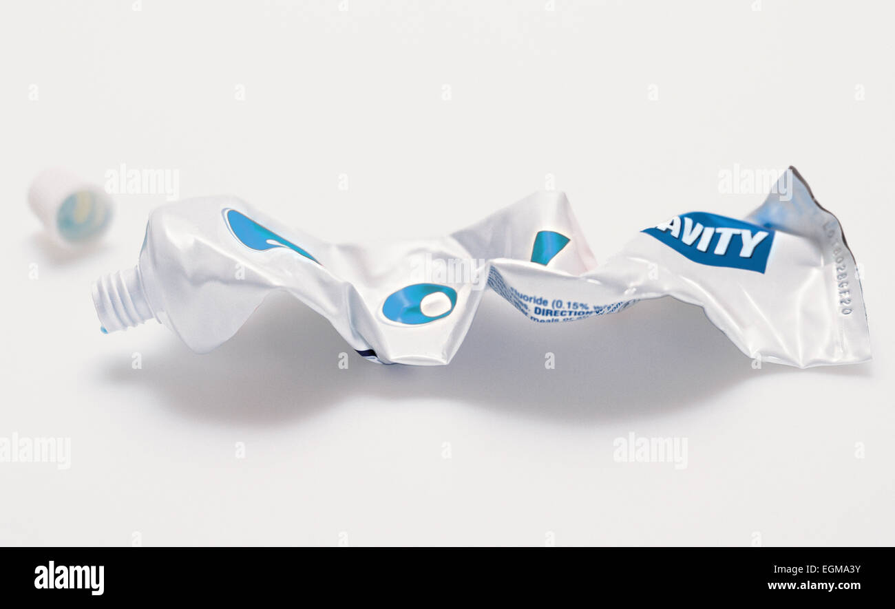 Used Tube of Toothpaste Stock Photo Alamy