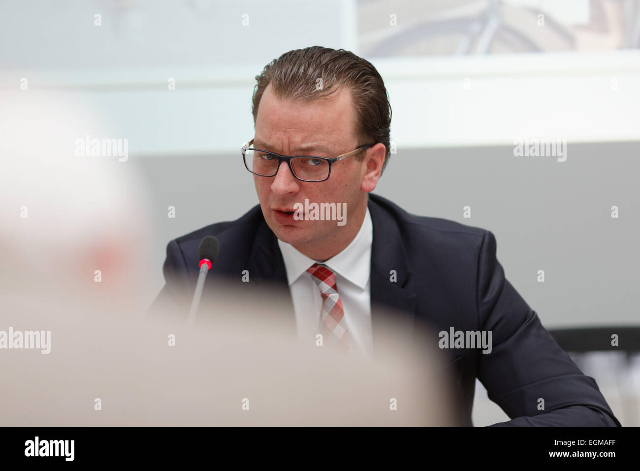 Dusseldorf, Germany. 26th February, 2015. Gerry Weber International AG, annual news conference, Duesseldorf, Germany, Feb26, 2015: David Frink. Credit: Juergen Schwarz/Alamy Live News Stock Photo - Alamy