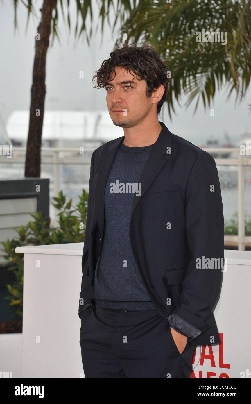 CANNES, FRANCE - MAY 18, 2013: Riccardo Scamarcio at photocall for his movie 'Miele' at the 66th Festival de Cannes. Stock Photo